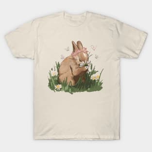 Rabbit and flowers T-Shirt